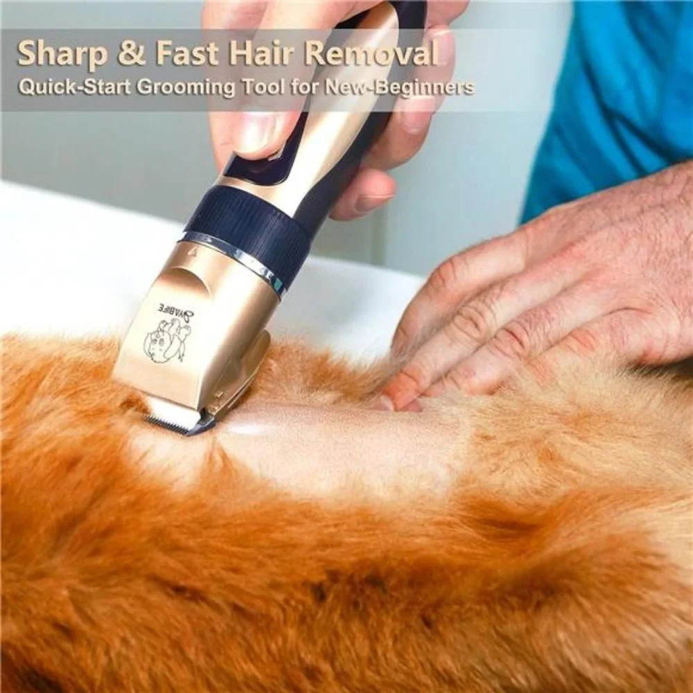Dog Clippers, USB Rechargeable Cordless Dog Grooming Kit, Yellow